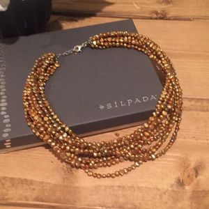 Silpada  Sterling Silver Copper Pearl Necklace